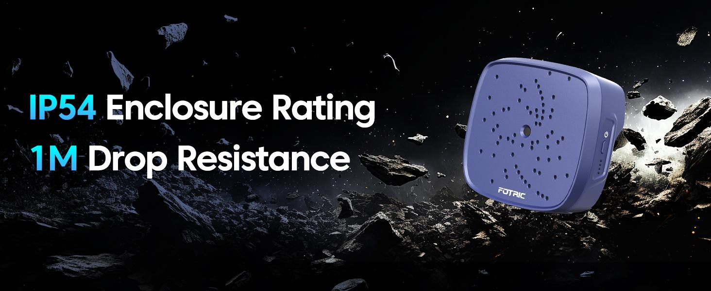 Blue device with 'FOTRIC' branding on a space-themed background with asteroids.