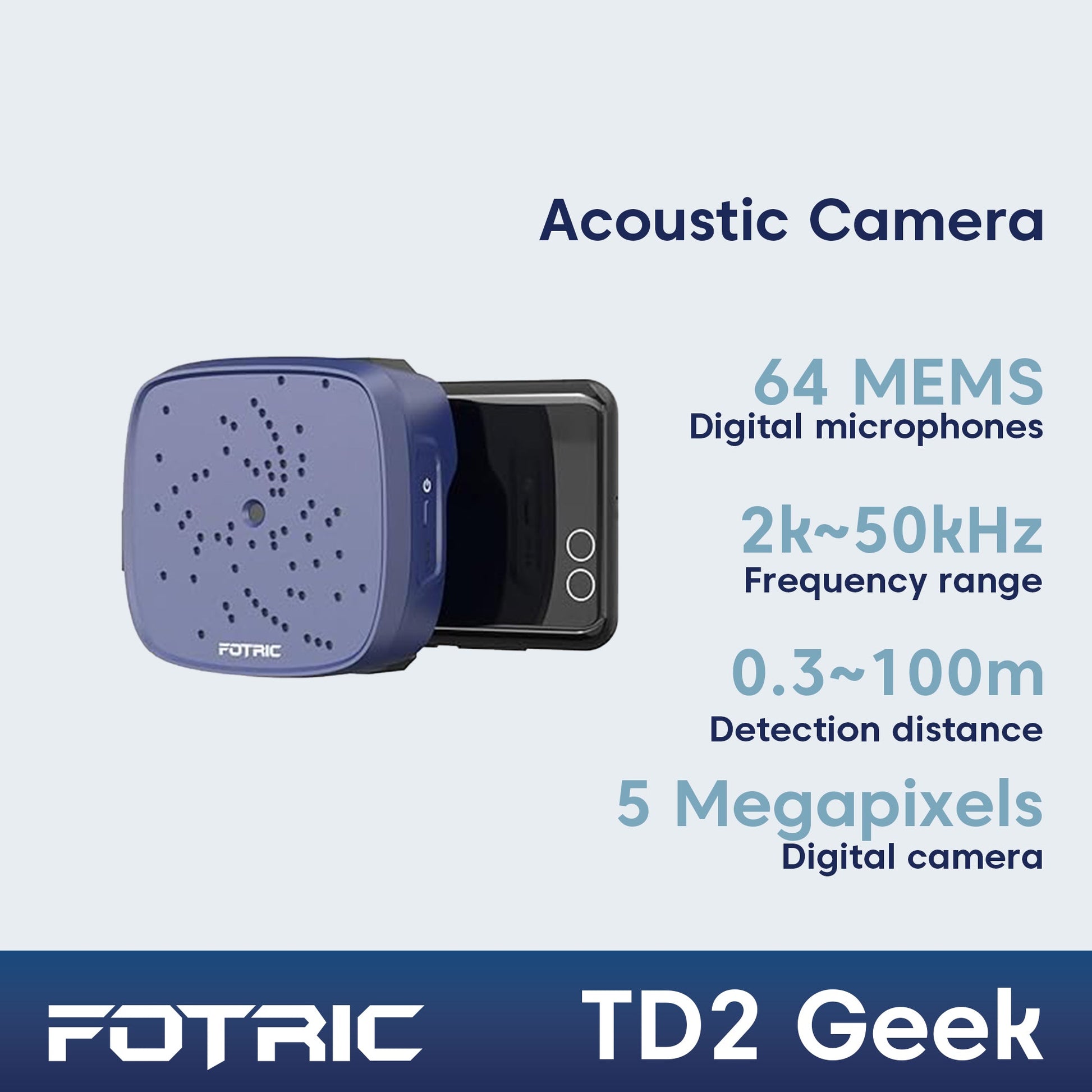 FOTRIC TD2 Geek Imaging Acustico Portatile – Vista frontale